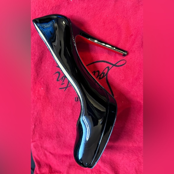 Christian Louboutin Black Patent Leather Simple Pump 120 size 38.5 - Picture 5 of 14
